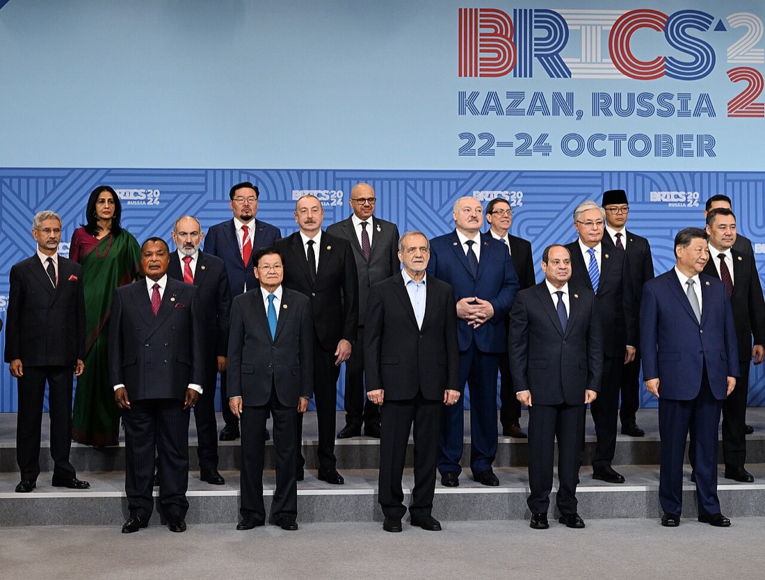 Leaders at the 2024 BRICS summit in Kazan, Russia