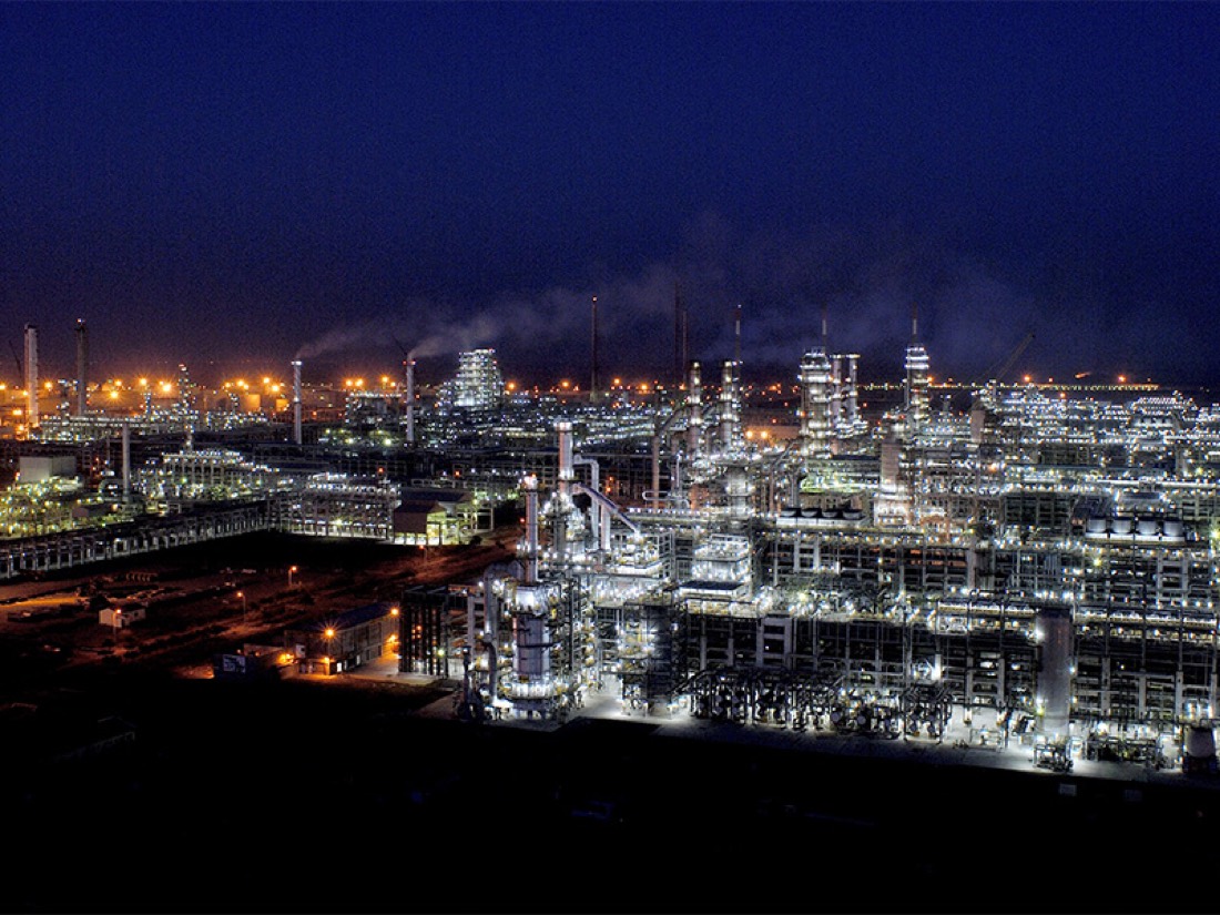 The Jamnagar refinery complex in Gujarat, where imported crude becomes the fuels India runs on
