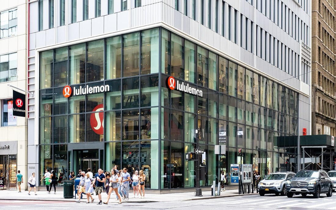A Lululemon store in New York, one of the US consumer brands whose results signalled a spending slowdown in 2026