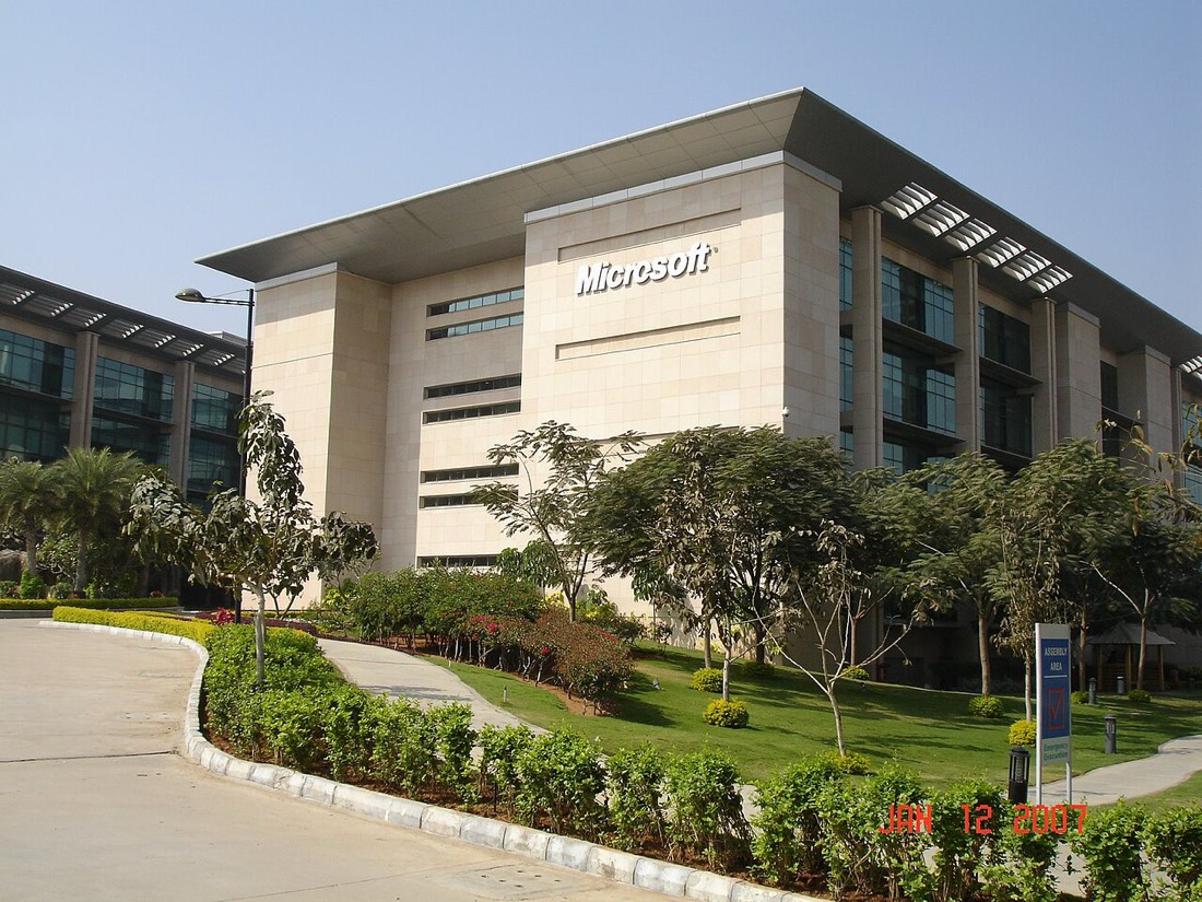 Microsoft's research and development campus in Hyderabad