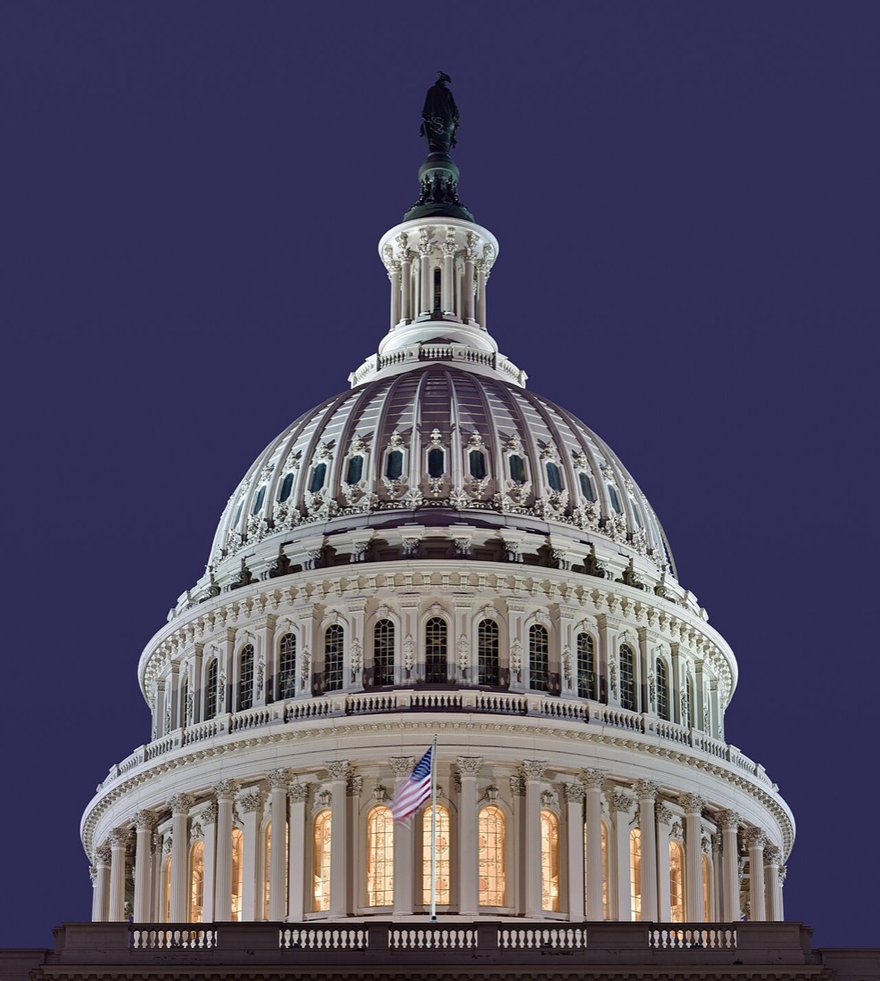 The United States Capitol in Washington, where funding talks failed to prevent a government shutdown from beginning on 1 October 2026